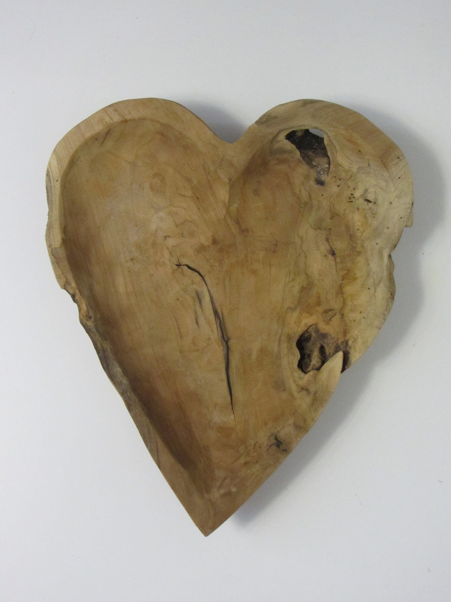 Teakholz Schale Herz 35cm Durchmesser