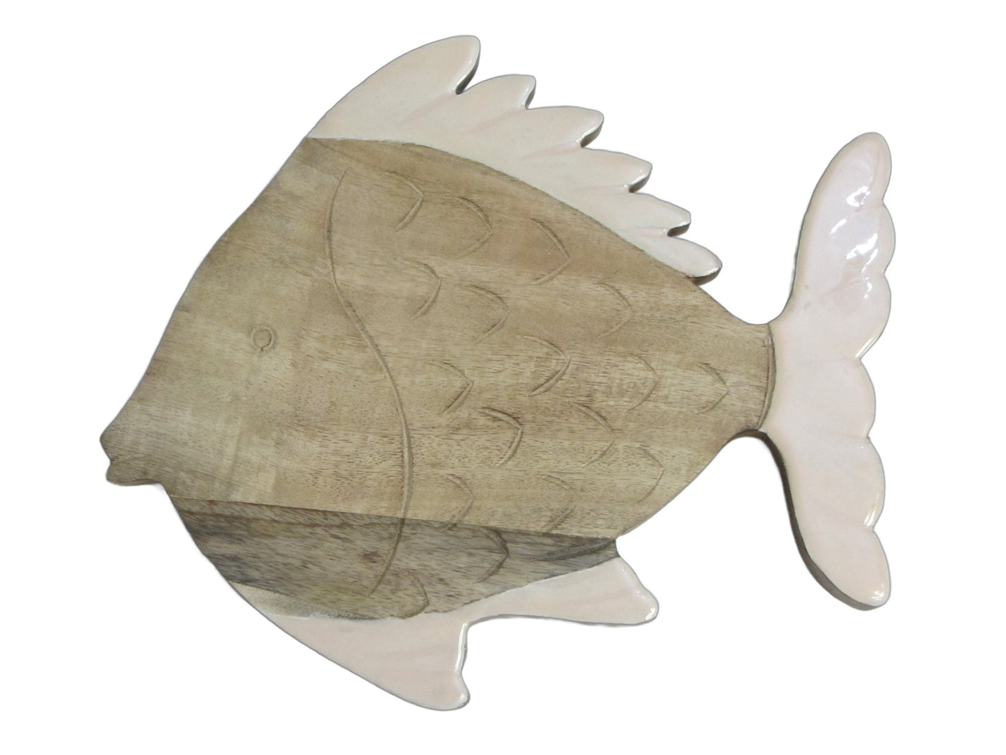 Dekofisch XXL 37cm Mangoholz