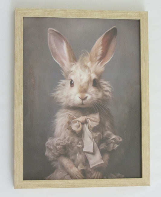 Ostern Hasen Bild 43 x 33cm gerahmt braun Design 1