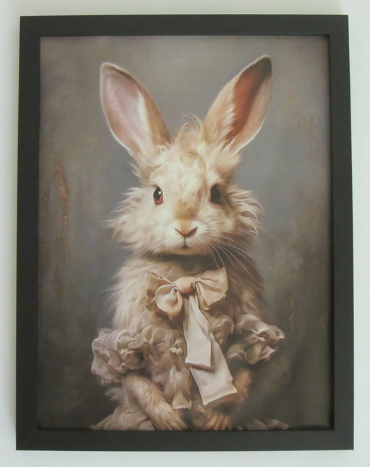 Ostern Hasen Bild 43 x 33cm gerahmt schwarz Design 1