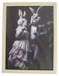 Ostern Hasen Bild 43 x 33cm gerahmt braun Design 2