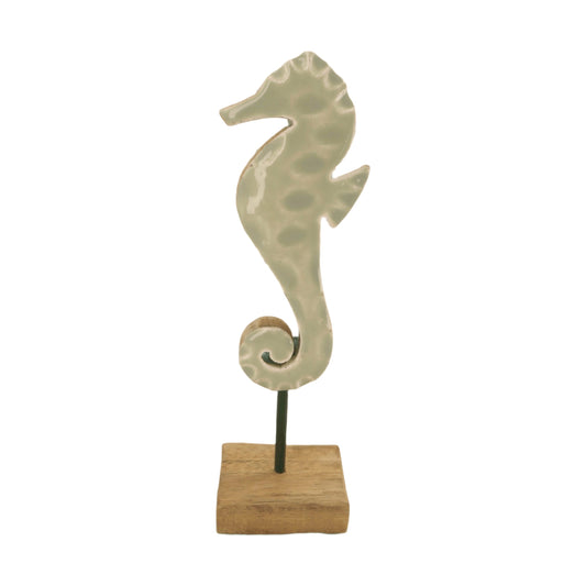 Seepferd Mango Holz mint 19cm