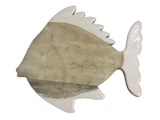 Dekofisch XXL 37cm Mangoholz